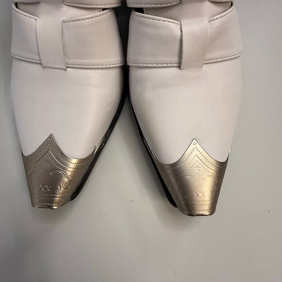 Beast Fashion Dakota Western Ankle Boots Size 10 in White - Picture 5 of 7